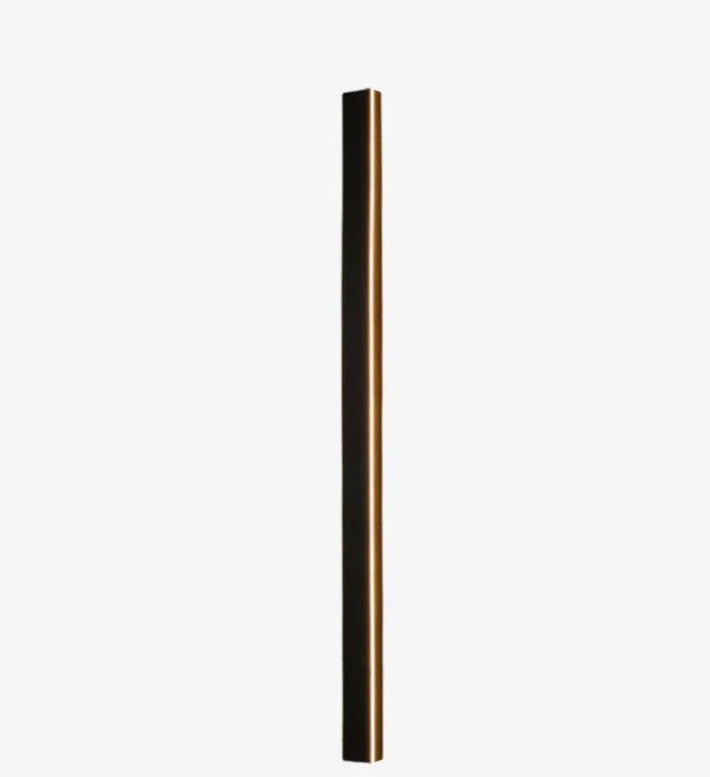 Chisinau slim outdoor wall light in black, linear IP65 LED wall lamp for exterior walls